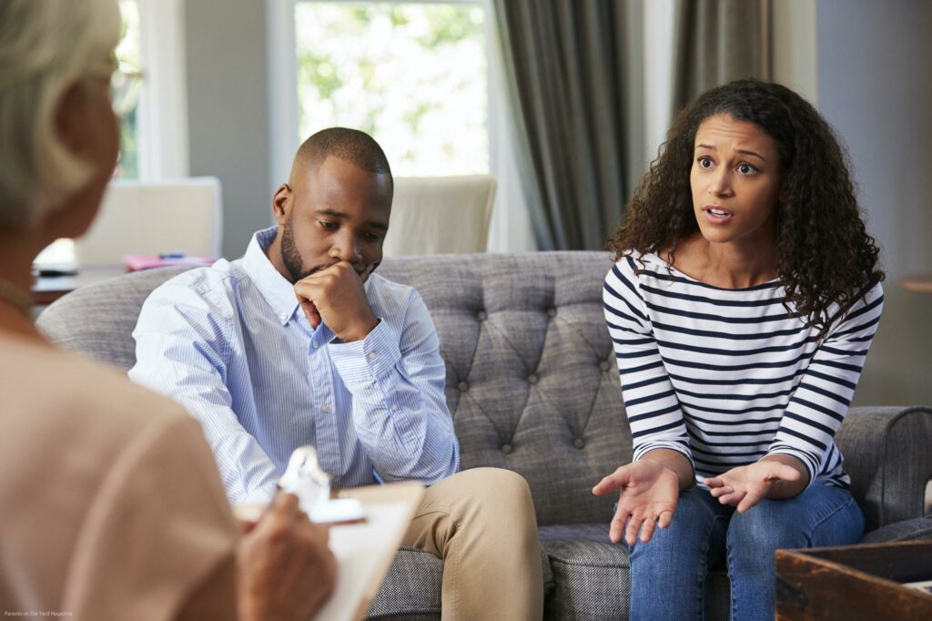 Young couple having marriage counselling