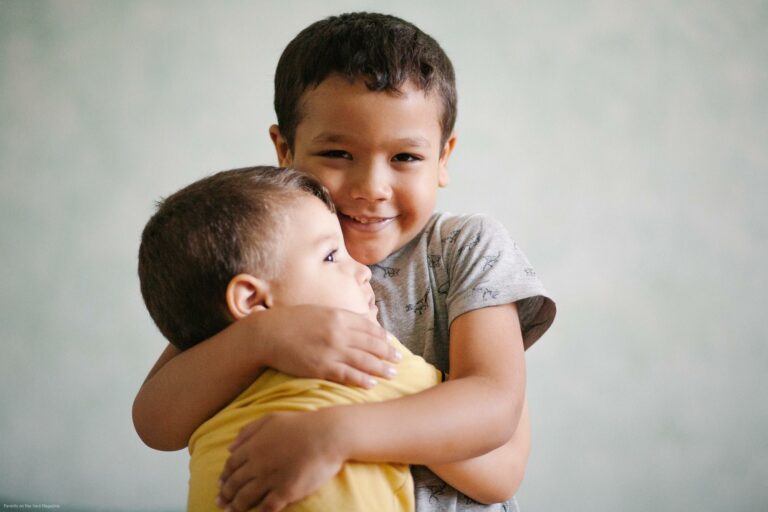5 Fun Bonding Ideas For Siblings Kid hugging his younger brother