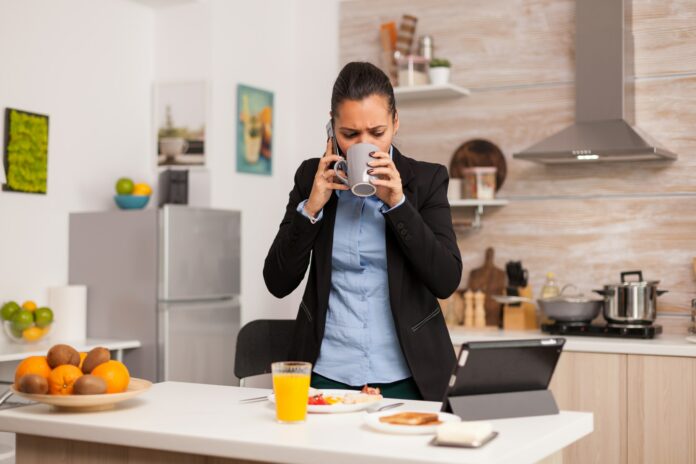 Woman having a stressful work day Woman having a stressful work day
