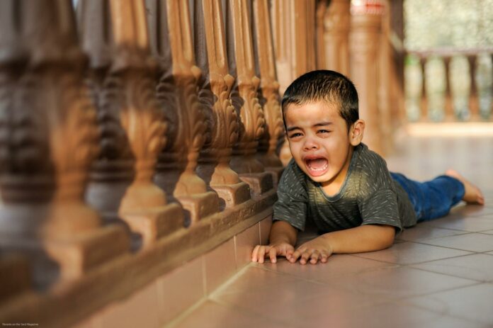 A little toddler boy crying A little toddler boy crying